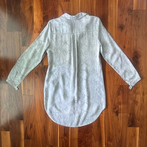 Bella Dahl Anaheim Hipster Dress in Gray Snake Print; Size S - Picture 7 of 14